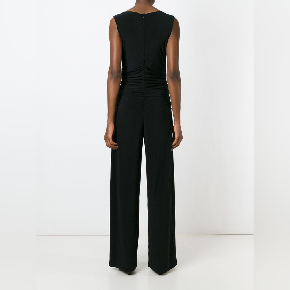 Norma Kamali Black Sleeveless Wide Leg Jumpsuit Size XS - Picture 5 of 12